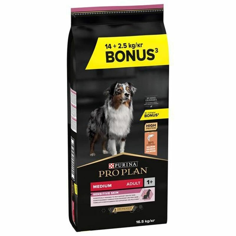 Proplan Medium Sensitive Skin Somonlu Yetişkin Köpek Maması 14 Kg + 2,5 Kg