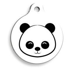 Pet Tag Art Panda Yuvarlak Kedi ve Köpek Künyesi Small: 2,5 cm.