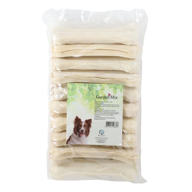 Garden Mix Sütlü Deri Kemik Köpek Ödülü 16 cm 90-100 gr. 10 Adet