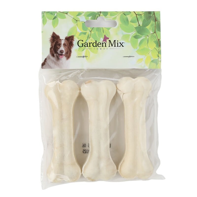 Garden Mix Sütlü Deri Kemik Köpek Ödülü 10 cm 40-45 gr. 3 Adet