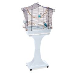 Imac Sofia Ayaklı Kuş Kafesi Mor - Lacivert 62,5 x 33 x 61 / 132 cm