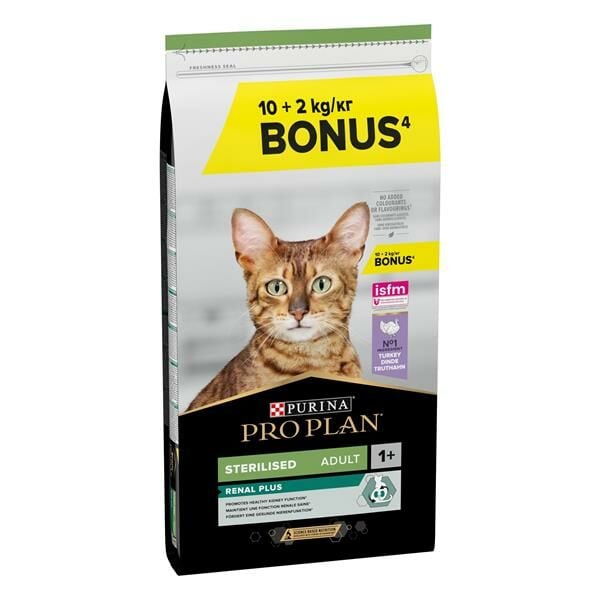 Proplan Sterilised Hindili Kısırlaştırılmış Kedi Maması 10 Kg + 2 Kg
