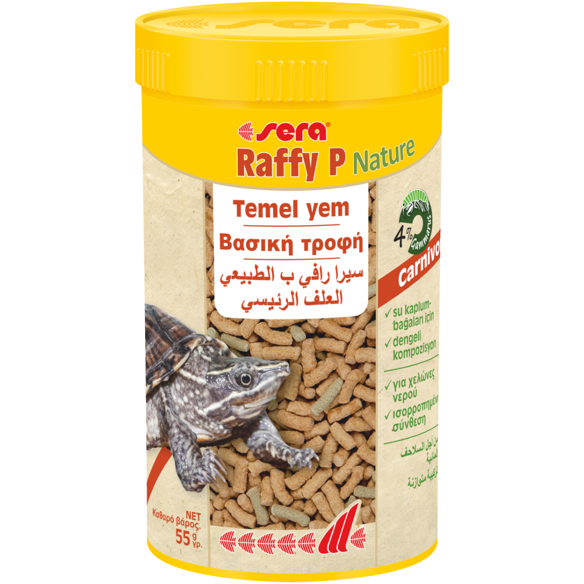 Sera Raffy P Nature 250 ml / 55 gr Kaplumbağa Yemi