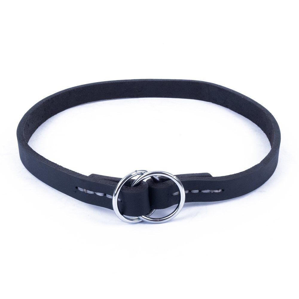 Doggie Eğitim Serisi Yağlı Gerçek Deriden El Yapımı Boğma Ayarlı Eğitim Köpek Tasması 1,5 X 30-40 CM