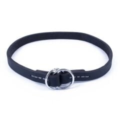 Doggie Eğitim Serisi Yağlı Gerçek Deriden El Yapımı Boğma Ayarlı Köpek Eğitim Tasması 1,5 x 40-50 CM