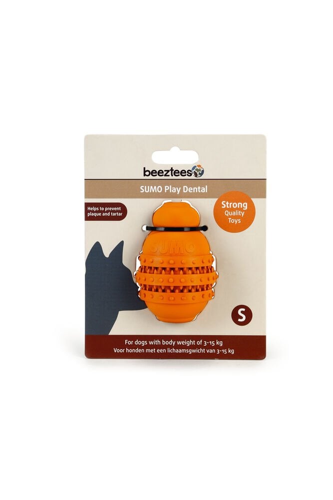 Beeztees Sumo Play Dental Kauçuk Köpek Ödül Oyuncağı Orange Small