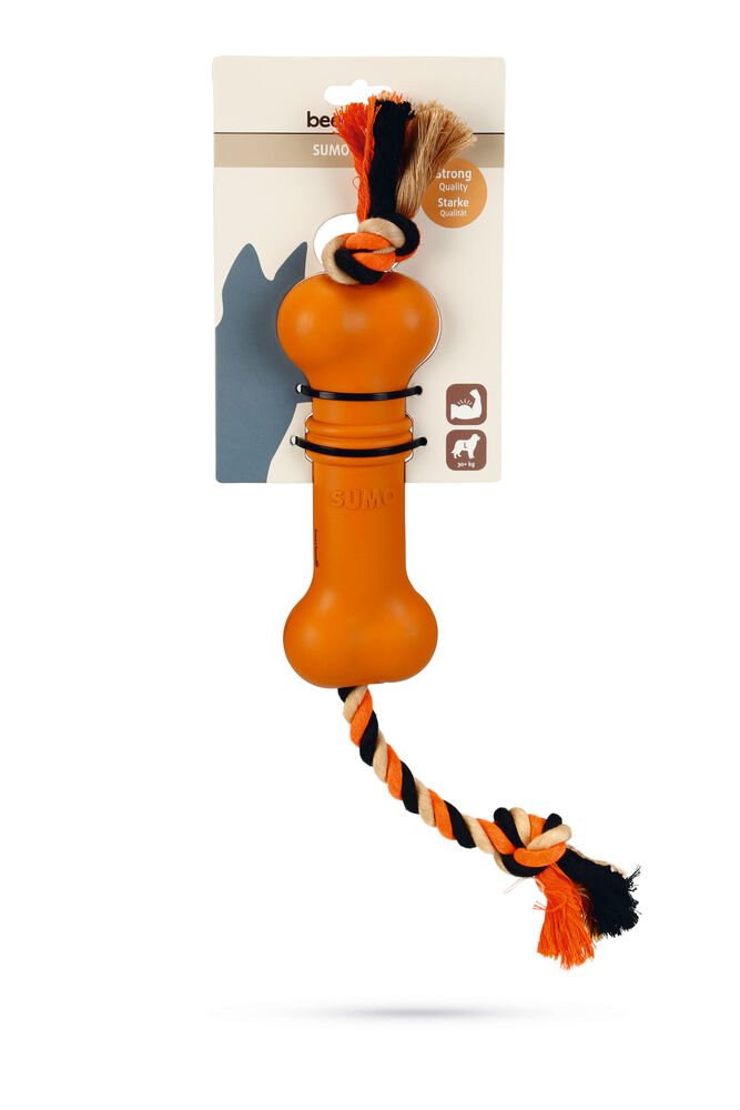 Beeztees Sumo Fit Bone Kauçuk Diş İpli Köpek Oyuncağı Orange 20 x 6 x 6 cm