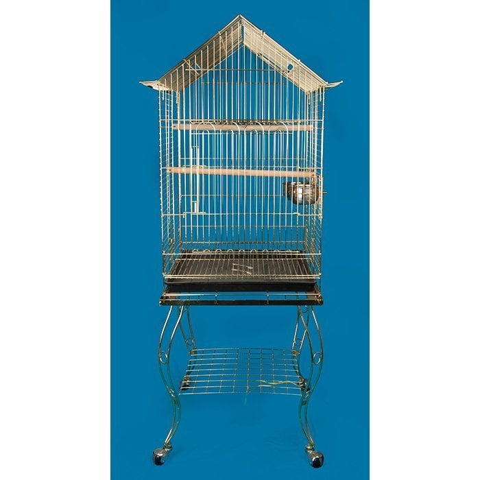 Qiheng Papağan Kafesi 80934 Pirinç (51 x 51 x 139 cm)