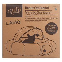 AFP Lambswool Cat Donut Tünelli Kedi Yatağı Gri 90x90x62 cm