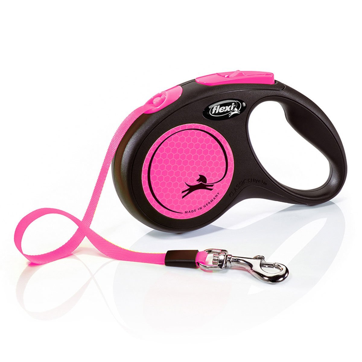 Flexi New Neon Pembe S Şerit 5 Metre Köpek Otomatik Tasma