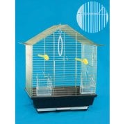 Qiheng Pet Products Boyalı Yatay Telli Çatılı Kuş Kafesi
