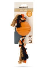 Beeztees Sumo Fit Ball Kauçuk Toplu Diş İpi Köpek Oyuncağı Orange 31,8×7,9×7,0 cm