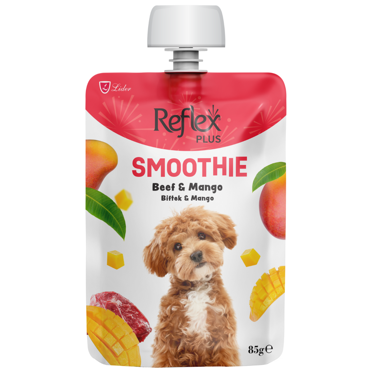 Reflex Smoothie Biftekli ve Mangolu Yetişkin Köpek Sıvı Ödül Maması 85 gr