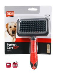 Karlie Kırmızı-Siyah Masaj Fırçası 19 Cm - 12 Cm - 4 Cm