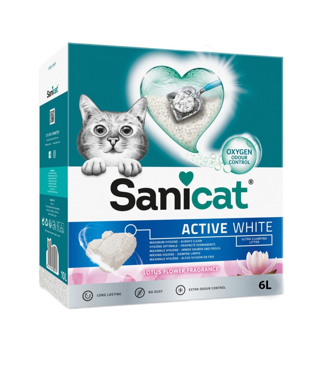 Sanicat Active White Lotus Çiçeği Kedi Kumu 6 Litre
