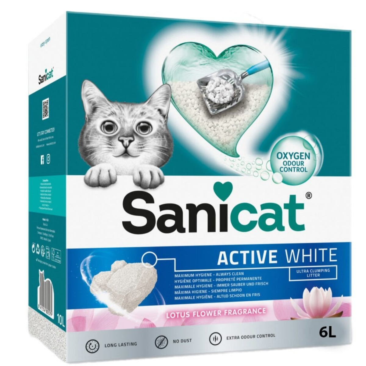 Sanicat Active White Lotus Çiçeği Kedi Kumu 6 Litre