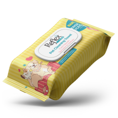 Reflex Care Nergis Kokulu Kedi ve Köpekler için Temizleme Mendili 50 Lİ