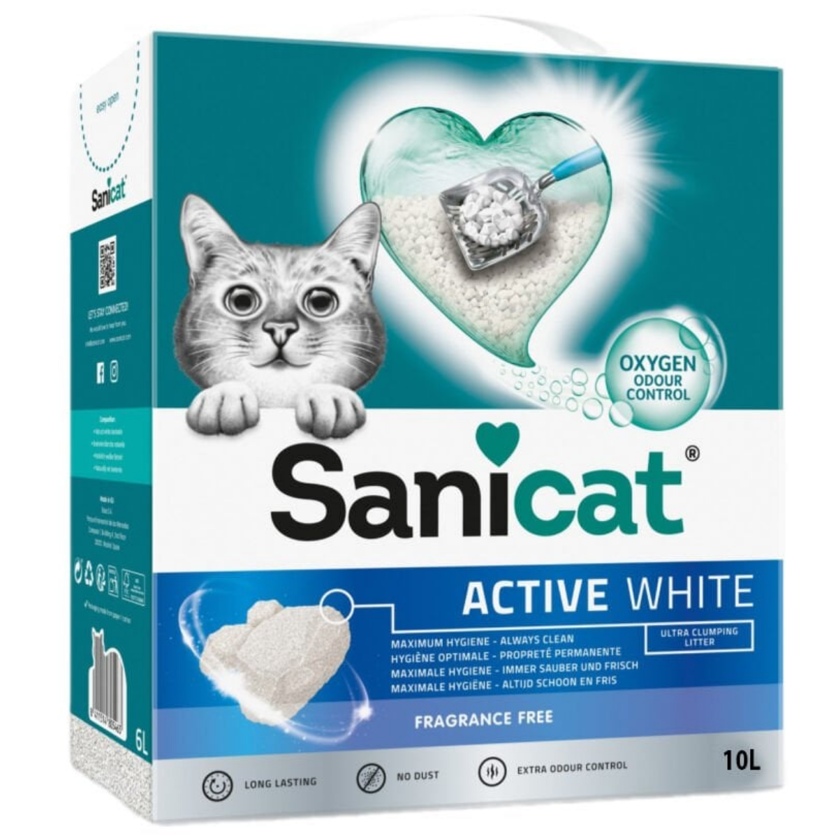 Sanicat Active White Kokusuz Kedi Kumu 10 litre