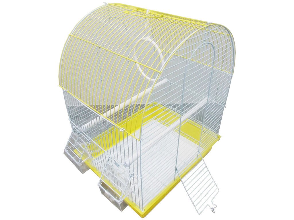 Dayang Çift Renkli Çift Kapılı Davul Model Muhabbet Kuşu Kafesi 35 Cm - 28 Cm - 46 Cm