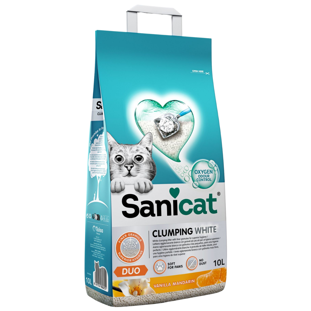 Sanicat Duo Vanilya Ve Mandalinalı Kedi Kumu 10 L