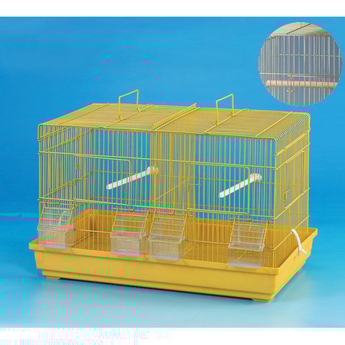 Qiheng Pet Products Çifthane Kuş Kafesi Gold 58X32X38 Cm