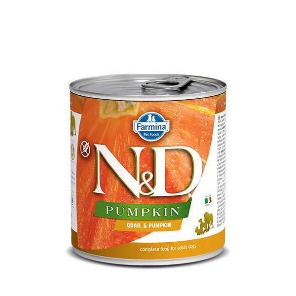 N-D Pumpkin Balkabaklı Tahılsız Bıldırcınlı Yetişkin Köpek Konservesi 285 Gr