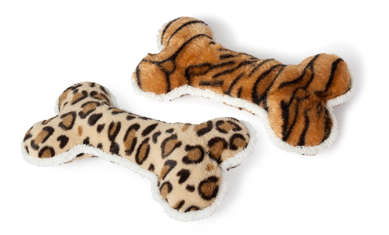 Karlie Kaplan Desenli Peluş Kemik 30 Cm