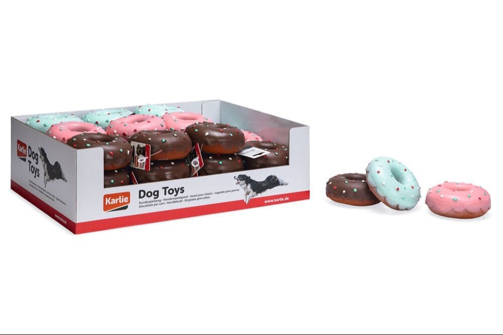 Karlie 12 cm Donut Figürlü Plastik Köpek Oyuncağı