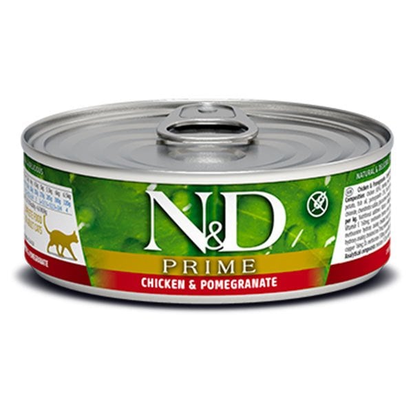N-D Tahılsız Tavuk Narlı Yetişkin Kedi Konservesi 80 Gr