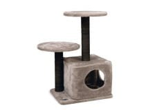 Karlie Katlı Kedi Evi Ve Tırmala Tahtası Gri 45 x 35 x 70 cm