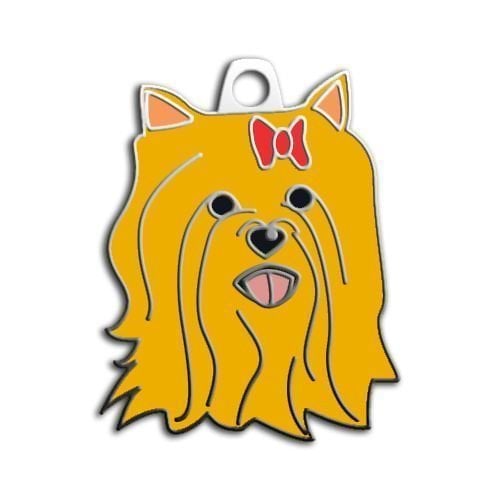 Dalis Pet Tag York Shire Terrier Köpek Künyesi Kızıl