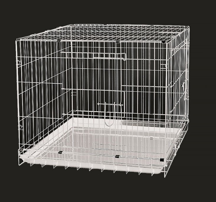 Dayang Katlanan Köpek Kafesi Beyaz 93 x 56.5 x 63.5 cm