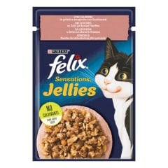 Felix Sensations Somonlu Ve Karidesli Yaş Kedi Maması 85 gr
