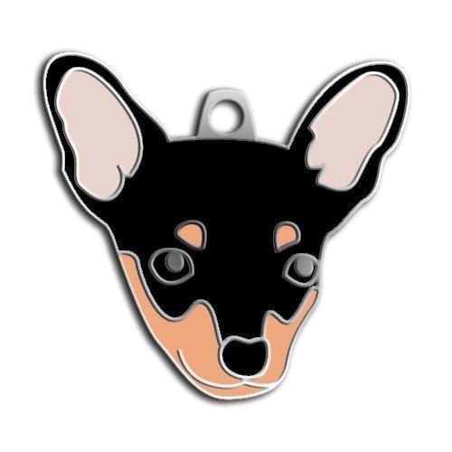 Dalis Pet Tag Pincher Köpek Künyesi Siyah