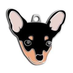 Dalis Pet Tag Pincher Köpek Künyesi Siyah