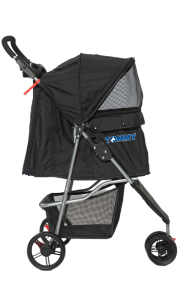 Tommy Evcil Hayvan Arabası Siyah 81 x 45.5 x 101 cm Max 15 kg