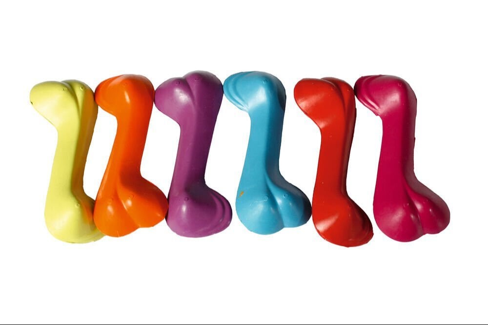 Karlie Toy Rula Bone Multiple Colours Kauçuk Kemik Köpek Oyuncağı 14 cm