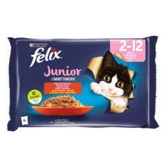 Felix Yavru Kedi Yaş Mama Karışık Paket 4 Al 3 Öde 85 gr