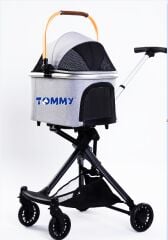 Tommy Evcil Hayvan Arabası Gold Gri 83 x 48.5 x 110 cm Max 10 kg