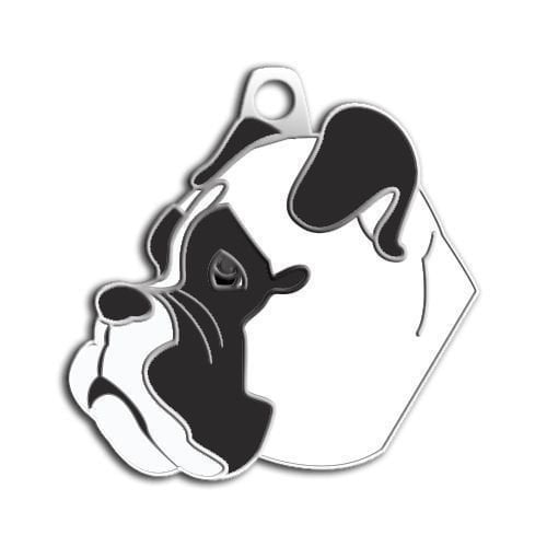 Dalis Pet Tag Boxer Köpek Künyesi Beyaz