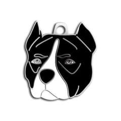 Dalis Pet Tag Pitbull Köpek Künyesi Siyah