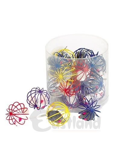 Eastland Kedi Oyuncağı Fareli Telli Top 6 Cm 24 Adet