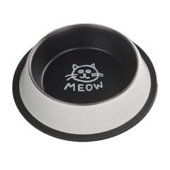 Oripet Kedi Desenli Çelik Mama Kabı 16 Oz 15.5 cm