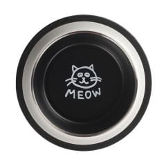 Oripet Kedi Desenli Çelik Mama Kabı 16 Oz 15.5 cm