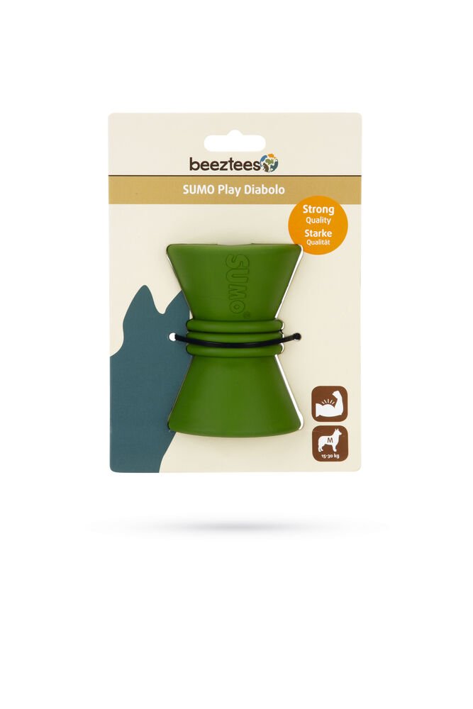 Beeztees Sumo Play Diabolo Dog Toy Rubber Green Köpek Oyuncağı