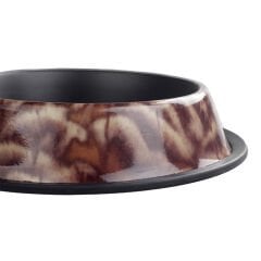 Oripet Leopar Desenli Çelik Mama Kabı 32 Oz 18 cm