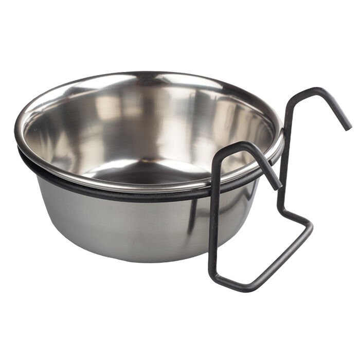 Oripet Siyah Kanca Askılı 10 Oz Çelik Mama Kabı 9,5 cm