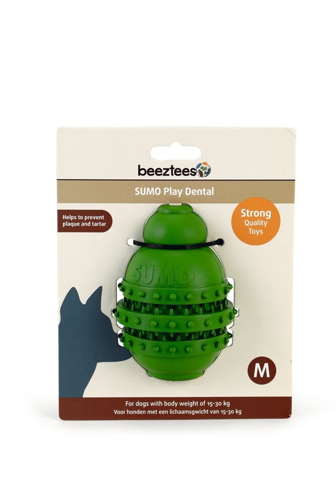 Beeztees Sumo Play Dental Dog Toys Rubber Green M Köpek Oyuncağı