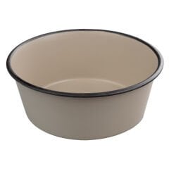 Oripet Kahverengi Çelik Mama Kabı İçi Yazılı 2 QT 21 cm