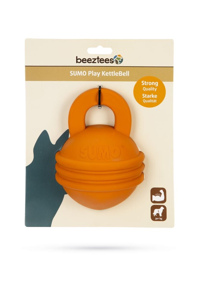 Beeztees Sumo Kettlebell Dog Toy Rubber Orange 16 x 12 x 12 cm